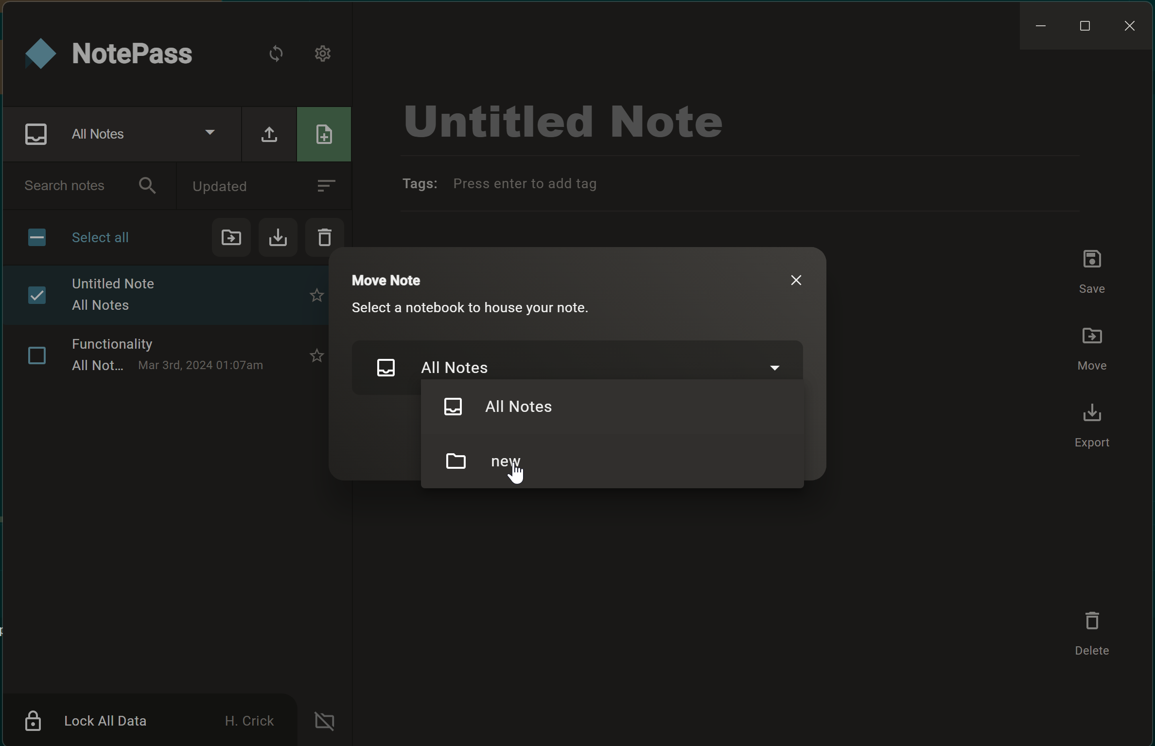 Cross-Platform Note App screenshot